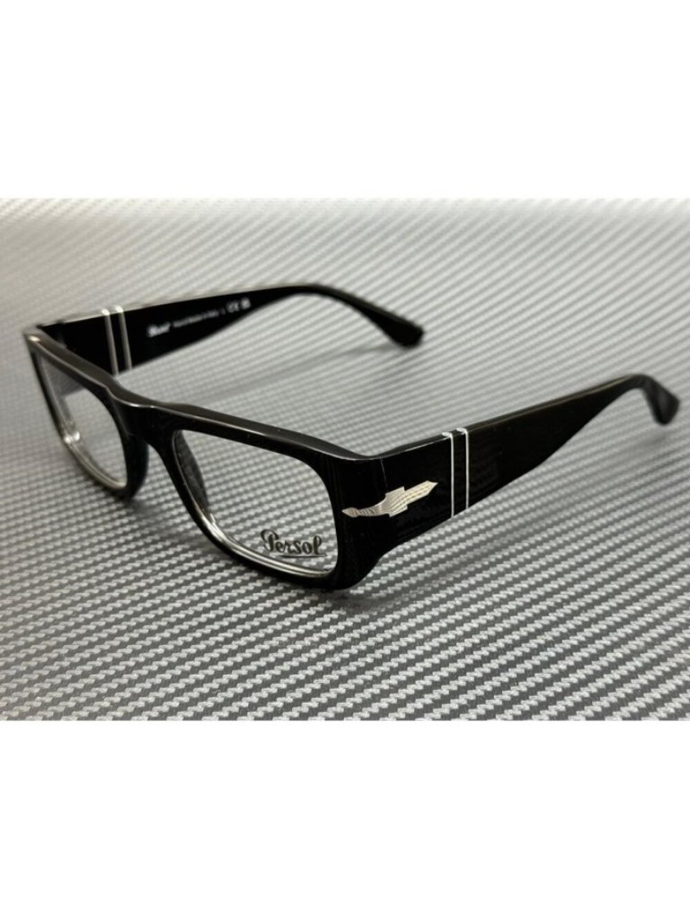 New Persol Men Shiny Black Eyeglasses 52--145